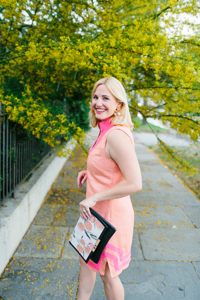 What I'm Wearing: Coral Linen Shift - Look Linger Love