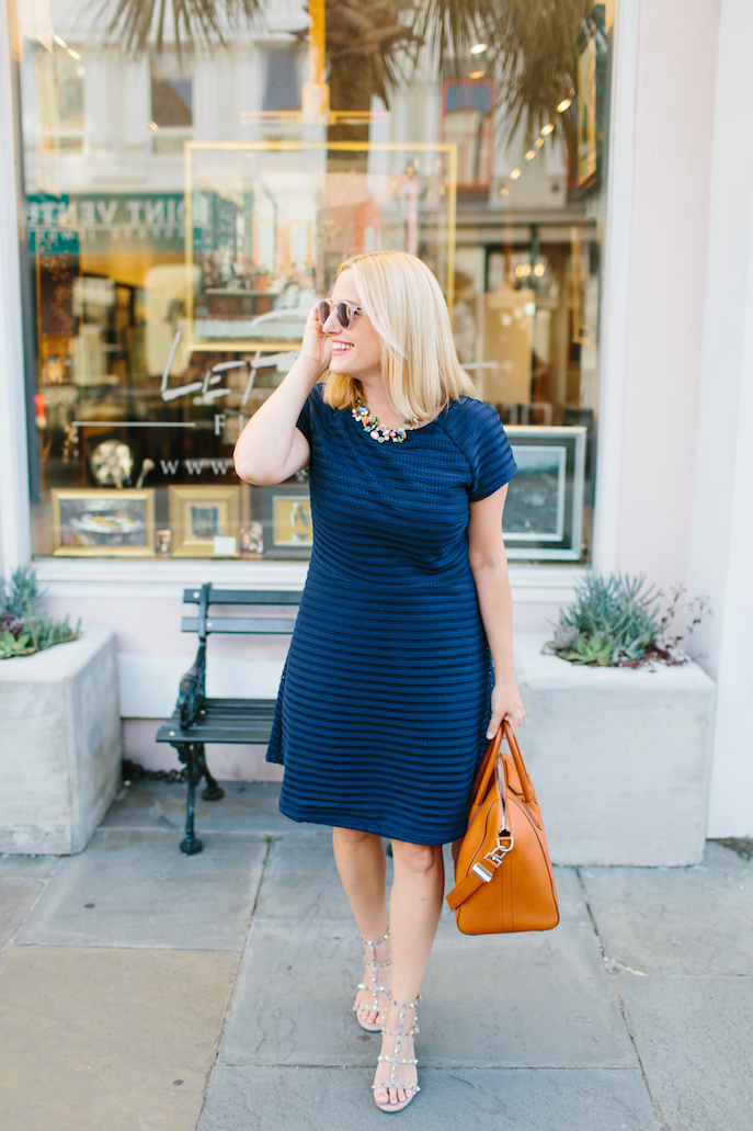 What I’m Wearing: Navy Dress - Look Linger Love