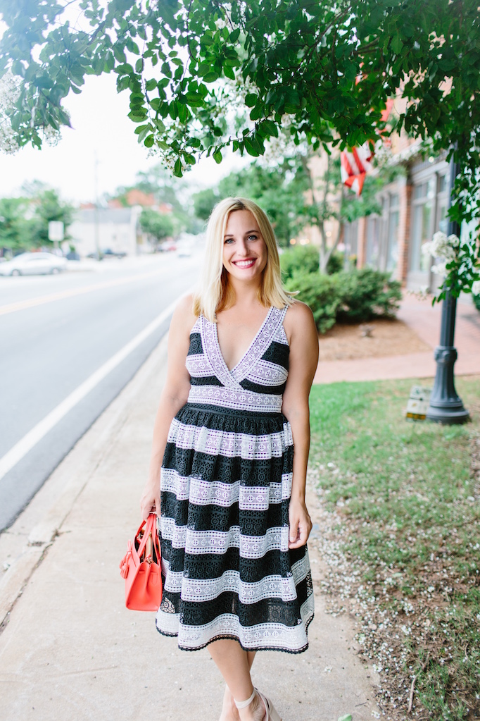 What I'm Wearing: Colorblock Lace Dress - Look Linger Love Look Linger Love