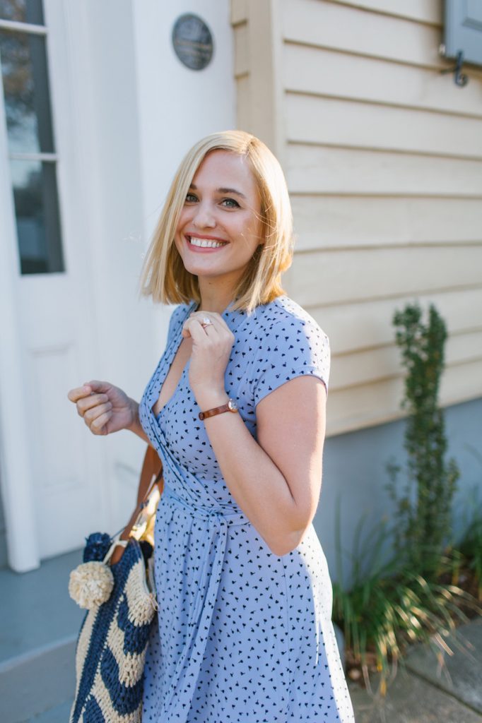 What I'm Wearing: Blue Floral Wrap Dress - Look Linger Love Look Linger ...