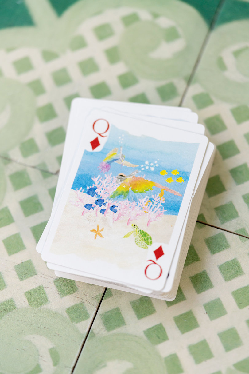 Peeps Paper Products: Custom Coral House Playing Cards - Look Linger Love