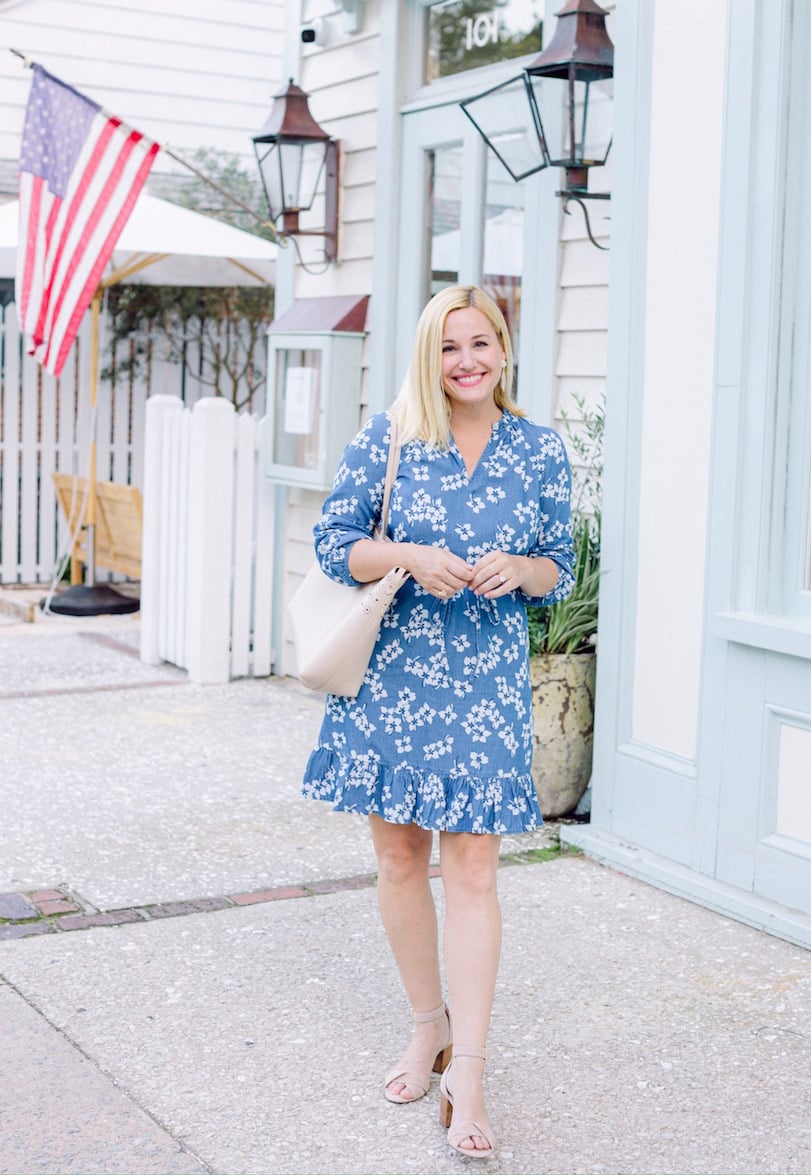 What I'm Wearing: Floral Chambray - Look Linger Love Look Linger Love